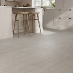 GoodHome Carrelage Mural Effet Pierre|Carrelage Sol Effet Pierre<Carrelage sol et mur intérieur gris clair effet pierre L.59,5 x l.59,5 cm x ép.9,5 mm, Kyat