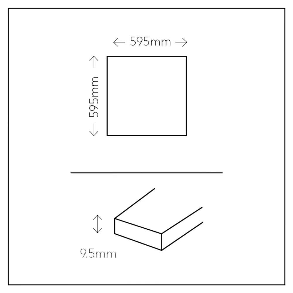 GoodHome Carrelage Mural Effet Pierre|Carrelage Sol Effet Pierre<Carrelage sol et mur intérieur gris clair effet pierre L.59,5 x l.59,5 cm x ép.9,5 mm, Kyat