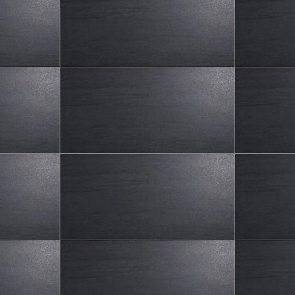 GoodHome Carrelage sol et mur intérieur noir effet pierre L.60 x l.30 cm x ép.9,5 mm, Oikos- Carrelage Mural Pour Wc|Carrelage Mural Effet Pierre