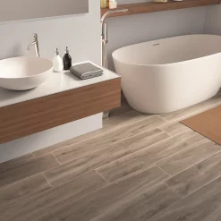 Ecoceramic Carrelage Mural Pour Douche|Carrelage Mural Pour Salle De Bains<Carrelage sol et mur intérieur effet bois taupe mat L.120 x l.20 cm x ép.9 mm, Urbanwood