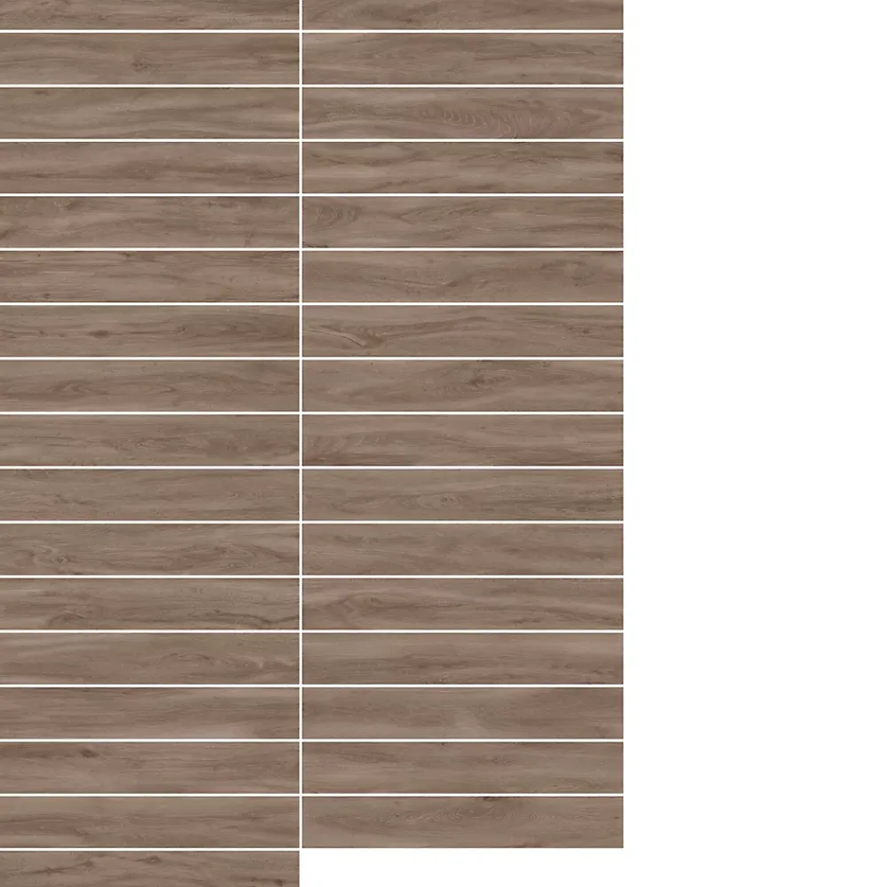 Ecoceramic Carrelage Mural Pour Douche|Carrelage Mural Pour Salle De Bains<Carrelage sol et mur intérieur effet bois taupe mat L.120 x l.20 cm x ép.9 mm, Urbanwood