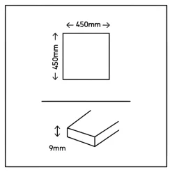 GoodHome Carrelage Mural Effet Pierre|Carrelage Mural Pour Douche<Carrelage sol et mur intérieur beige effet pierre L.45 x l.45 cm x ép.9,1 mm, Limo Mocca