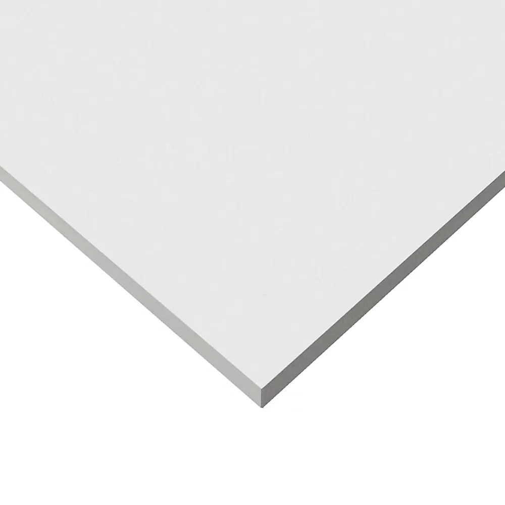 GoodHome Carrelage sol et mur intérieur blanc mat L.60 x l.60 cm x ép.9 mm, Plain- Carrelage Mural Pour Wc|Carrelage Sol Pour Wc