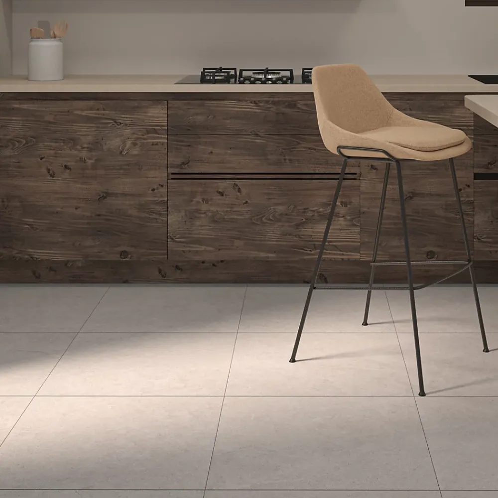 Ecoceramic Carrelage sol et mur intérieur en grès cérame émaillé effet pierre beige mat L.60 x l.60 cm x ép.8,5 mm, Basilea- Carrelage Mural Pour Cuisine|Carrelage Mural Pour Salle De Bains