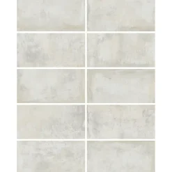 Carrelage Mural Effet Béton|Carrelage Mural Pour Douche<Carrelage sol et mur intérieur en grès cérame émaillé effet béton blanc satin L.61 x l.31 cm x ép.8 mm, Malt