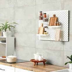 Carrelage Mural Effet Béton|Carrelage Mural Pour Douche<Carrelage sol et mur intérieur en grès cérame émaillé effet béton blanc satin L.61 x l.31 cm x ép.8 mm, Malt