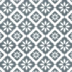 Carrelage sol et mur intérieur effet carreaux de ciment tons bleus L.20 x l.20 cm x ép.7,4 mm, Glamour Océan Mix- Carrelage Mural Effet Carreaux De Ciment|Carrelage Mural Pour Cuisine