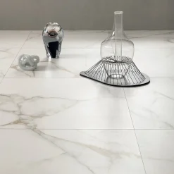 Carrelage Mural Pour Pièce À Vivre|Carrelage Mural Effet Marbre<Carrelage sol et mur intérieur en grès cérame effet marbre blanc mat L.60 x l.60 cm x ép.9 mm, Fiordo Reve