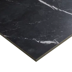 GoodHome Carrelage sol et mur intérieur effet marbre noir mat L.60 x l.60 cm x ép.9 mm, Ultimate Marble- Carrelage Mural Pour Wc|Carrelage Mural Effet Marbre