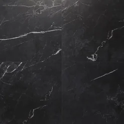 GoodHome Carrelage sol et mur intérieur effet marbre noir mat L.60 x l.60 cm x ép.9 mm, Ultimate Marble- Carrelage Mural Pour Wc|Carrelage Mural Effet Marbre