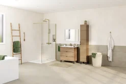 Carrelage Mural Pour Wc|Carrelage Mural Effet Béton<Carrelage sol et mur intérieur beige effet pierre L.60,4 x l.30 cm x ép.7,4 mm, Mitha