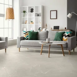 Carrelage sol et mur intérieur effet marbre beige grisé L.61 x l.61 cm x ép.9 mm, Stone Marble- Carrelage Sol Effet Marbre|Carrelage Sol Pour Pièce À Vivre