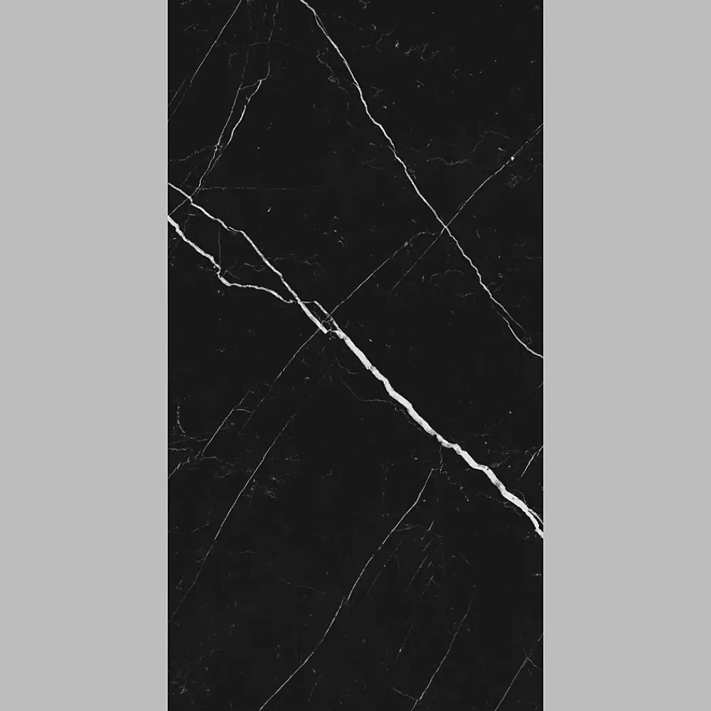 Carrelage sol et mur intérieur en grès cérame effet marbre noir poli L.120 x l.60 cm x ép.9 mm, Fiordo Tresor- Carrelage Mural Pour Pièce À Vivre|Carrelage Mural Effet Marbre