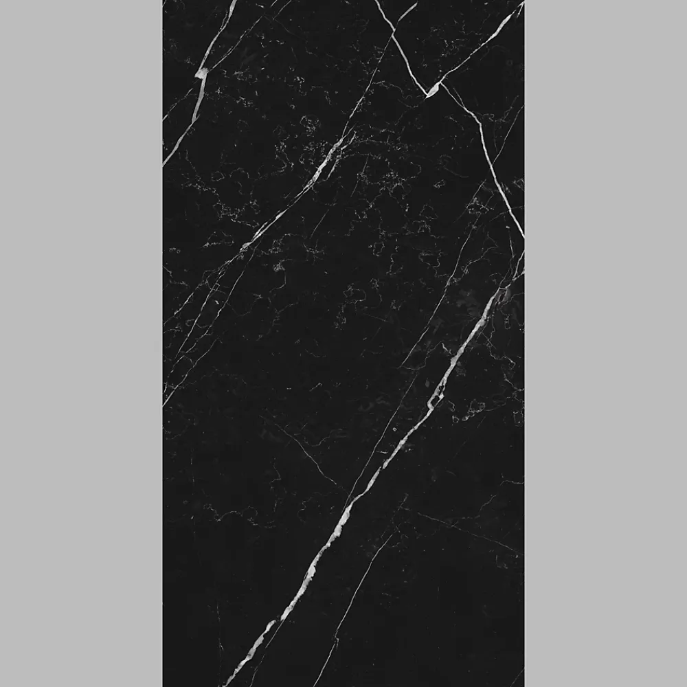 Carrelage sol et mur intérieur en grès cérame effet marbre noir poli L.120 x l.60 cm x ép.9 mm, Fiordo Tresor- Carrelage Mural Pour Pièce À Vivre|Carrelage Mural Effet Marbre