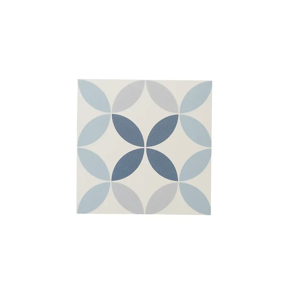 Colours Carrelage Mural Pour Wc|Carrelage Mural Effet Carreaux De Ciment<Carrelage sol et mur intérieur Hydrolic effet carreau de ciment décor cercle bleu L. 20 x l. 20 x Ep. 1 cm