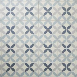 Colours Carrelage Mural Pour Wc|Carrelage Mural Effet Carreaux De Ciment<Carrelage sol et mur intérieur Hydrolic effet carreau de ciment décor cercle bleu L. 20 x l. 20 x Ep. 1 cm
