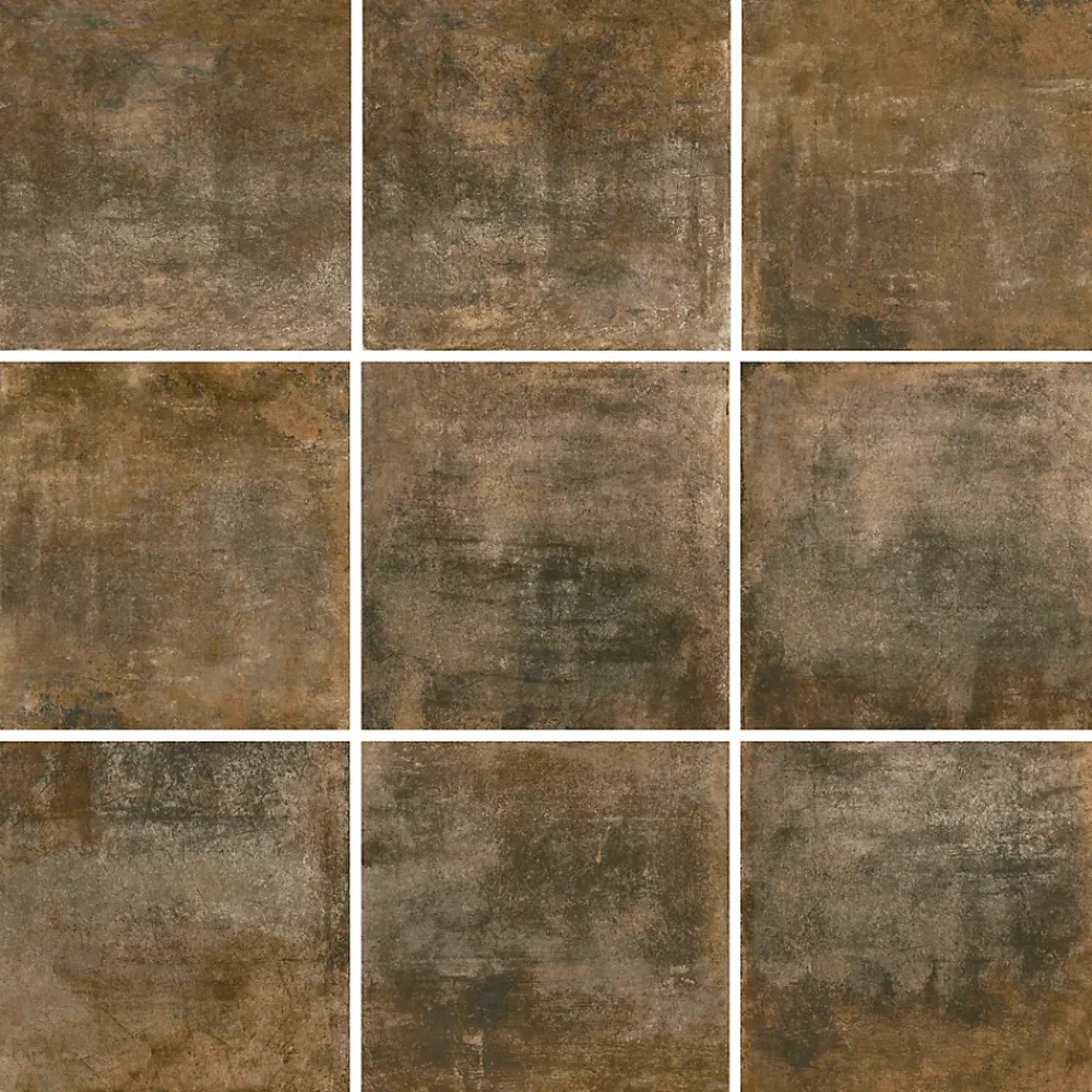 Carrelage Mural Effet Béton|Carrelage Mural Pour Douche<Carrelage sol et mur intérieur effet béton oxydé L.61 x l.61 cm x ép.9 mm, Real Ruggine