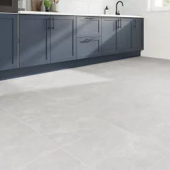 Carrelage Mural Effet Béton|Carrelage Mural Pour Wc<Carrelage sol et mur intérieur gris clair effet pierre L.45 x l.45 cm x ép.9,1 mm, Limo