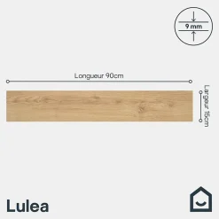 GoodHome Carrelage Mural Effet Bois|Carrelage Mural Pour Douche<Carrelage sol et mur intérieur effet bois brut beige L.15 x l.90 cm x ép.9 mm, Lulea