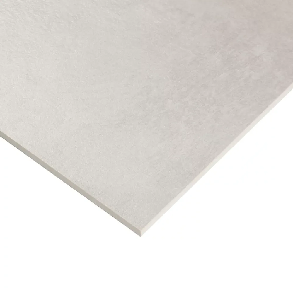 Ecoceramic Carrelage sol et mur intérieur gris clair effet béton L.60 x l.60 cm x ép.9,5 mm, District- Carrelage Mural Effet Béton|Carrelage Mural Pour Douche