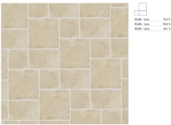 Carrelage Mural Pour Wc|Carrelage Mural Pour Salle De Bains<Carrelage sol et mur intérieur effet pierre ivoire mat L.50 x l.50 cm x ép.9 mm, Sunstone