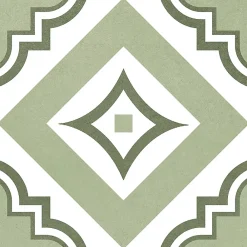 Carrelage Mural Effet Carreaux De Ciment|Carrelage Mural Pour Pièce À Vivre<Carrelage sol et mur intérieur effet carreaux de ciment tons vert menthe L.20 x l.20 cm x ép.7,4 mm, Glamour Mint Mix