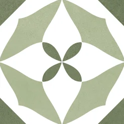 Carrelage Mural Effet Carreaux De Ciment|Carrelage Mural Pour Pièce À Vivre<Carrelage sol et mur intérieur effet carreaux de ciment tons vert menthe L.20 x l.20 cm x ép.7,4 mm, Glamour Mint Mix