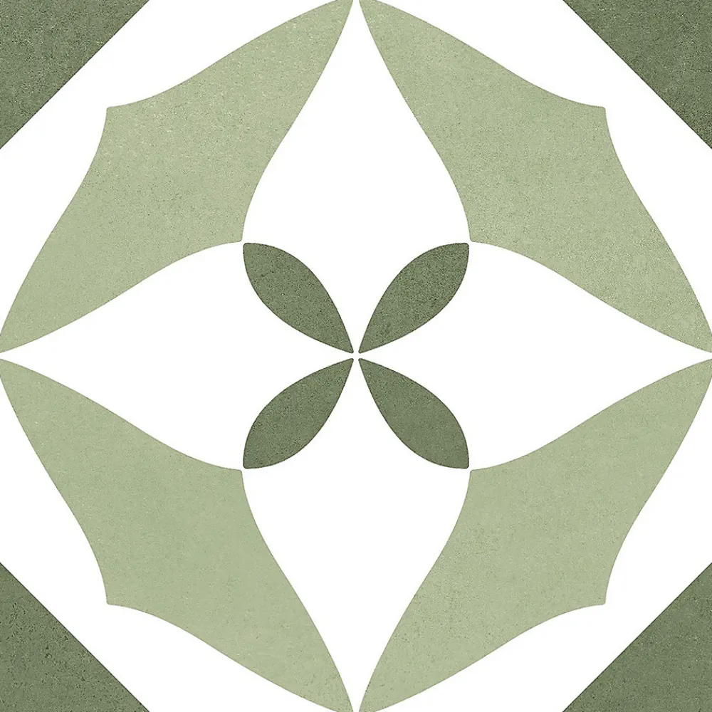 Carrelage Mural Effet Carreaux De Ciment|Carrelage Mural Pour Pièce À Vivre<Carrelage sol et mur intérieur effet carreaux de ciment tons vert menthe L.20 x l.20 cm x ép.7,4 mm, Glamour Mint Mix