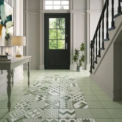 Carrelage Mural Effet Carreaux De Ciment|Carrelage Mural Pour Pièce À Vivre<Carrelage sol et mur intérieur effet carreaux de ciment tons vert menthe L.20 x l.20 cm x ép.7,4 mm, Glamour Mint Mix