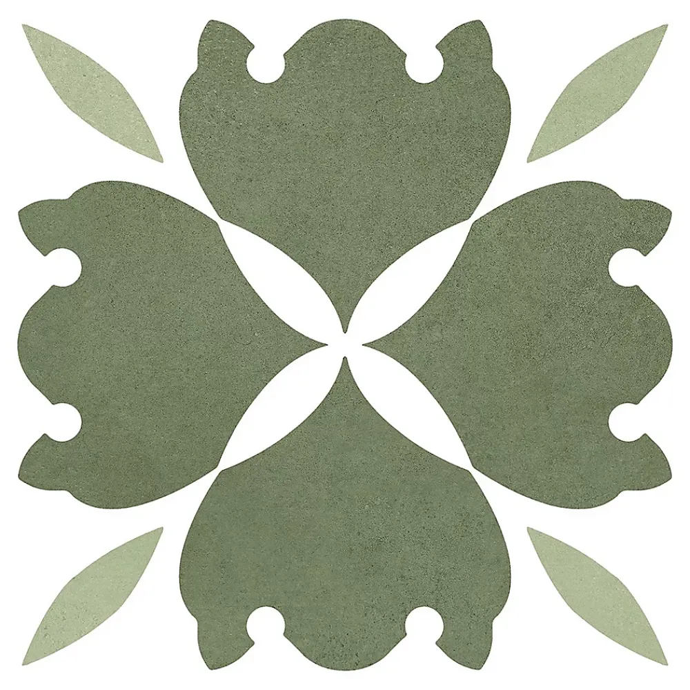 Carrelage Mural Effet Carreaux De Ciment|Carrelage Mural Pour Pièce À Vivre<Carrelage sol et mur intérieur effet carreaux de ciment tons vert menthe L.20 x l.20 cm x ép.7,4 mm, Glamour Mint Mix