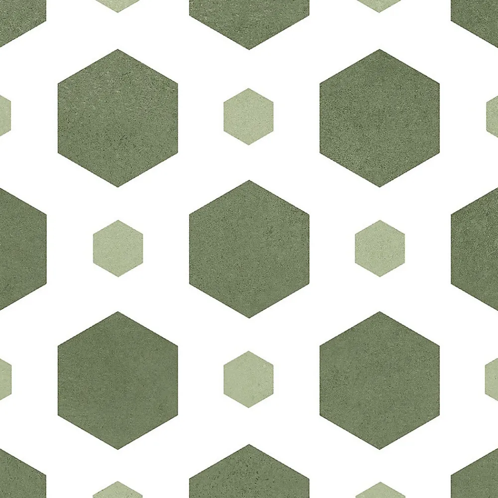 Carrelage Mural Effet Carreaux De Ciment|Carrelage Mural Pour Pièce À Vivre<Carrelage sol et mur intérieur effet carreaux de ciment tons vert menthe L.20 x l.20 cm x ép.7,4 mm, Glamour Mint Mix
