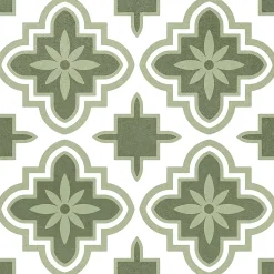 Carrelage Mural Effet Carreaux De Ciment|Carrelage Mural Pour Pièce À Vivre<Carrelage sol et mur intérieur effet carreaux de ciment tons vert menthe L.20 x l.20 cm x ép.7,4 mm, Glamour Mint Mix
