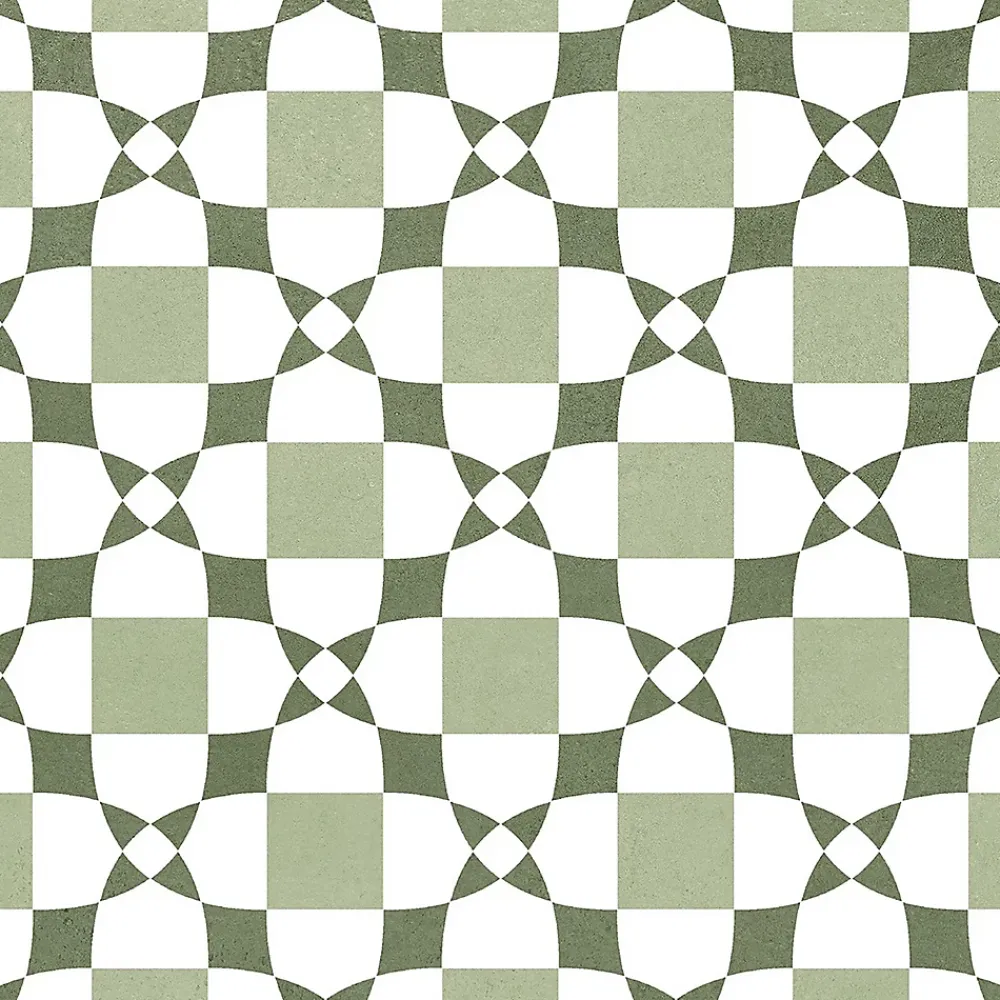 Carrelage Mural Effet Carreaux De Ciment|Carrelage Mural Pour Pièce À Vivre<Carrelage sol et mur intérieur effet carreaux de ciment tons vert menthe L.20 x l.20 cm x ép.7,4 mm, Glamour Mint Mix