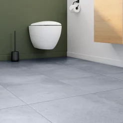 Carrelage sol et mur intérieur effet béton gris L.45 x l.45 cm x ép.8 mm, Newport- Carrelage Mural Effet Béton|Carrelage Sol Effet Béton