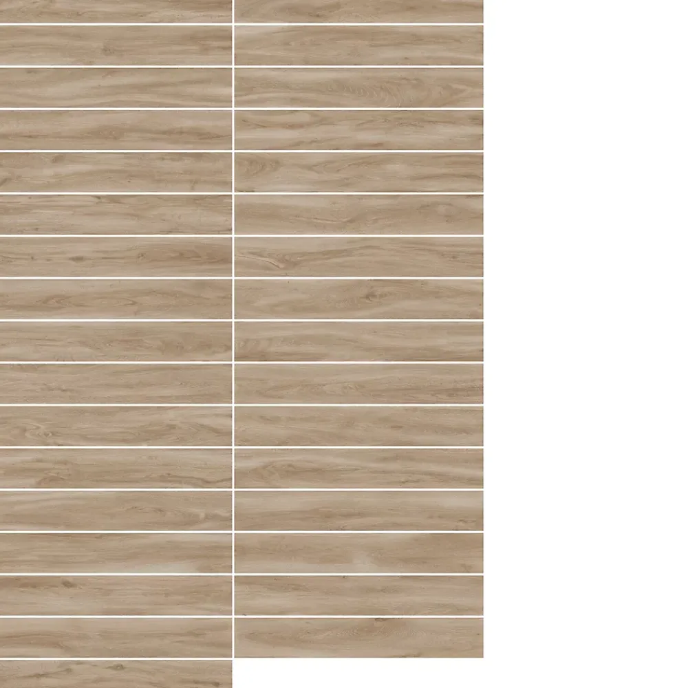 Ecoceramic Carrelage Sol Effet Bois|Carrelage Mural Effet Bois<Carrelage sol et mur intérieur effet bois clair L.120 x l.20 cm x ép.9 mm, Urbanwood haya