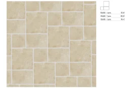 Carrelage Mural Pour Cuisine|Carrelage Mural Pour Salle De Bains<Carrelage sol et mur intérieur effet pierre ivoire mat L.30 x l.30 cm x ép.9 mm, Sunstone