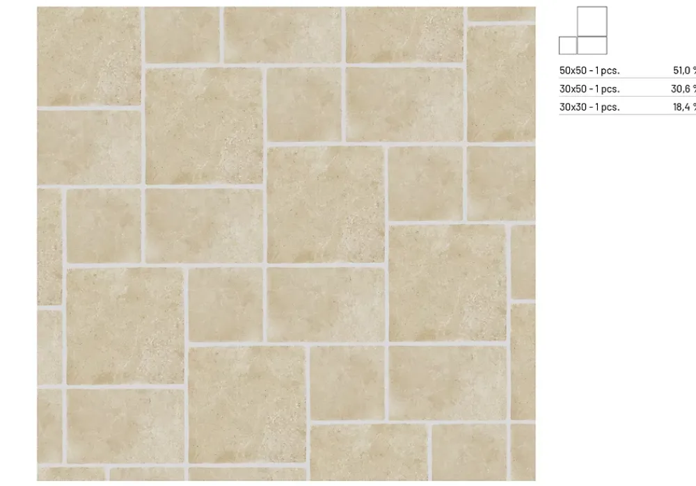 Carrelage Mural Pour Cuisine|Carrelage Mural Pour Salle De Bains<Carrelage sol et mur intérieur effet pierre ivoire mat L.30 x l.30 cm x ép.9 mm, Sunstone