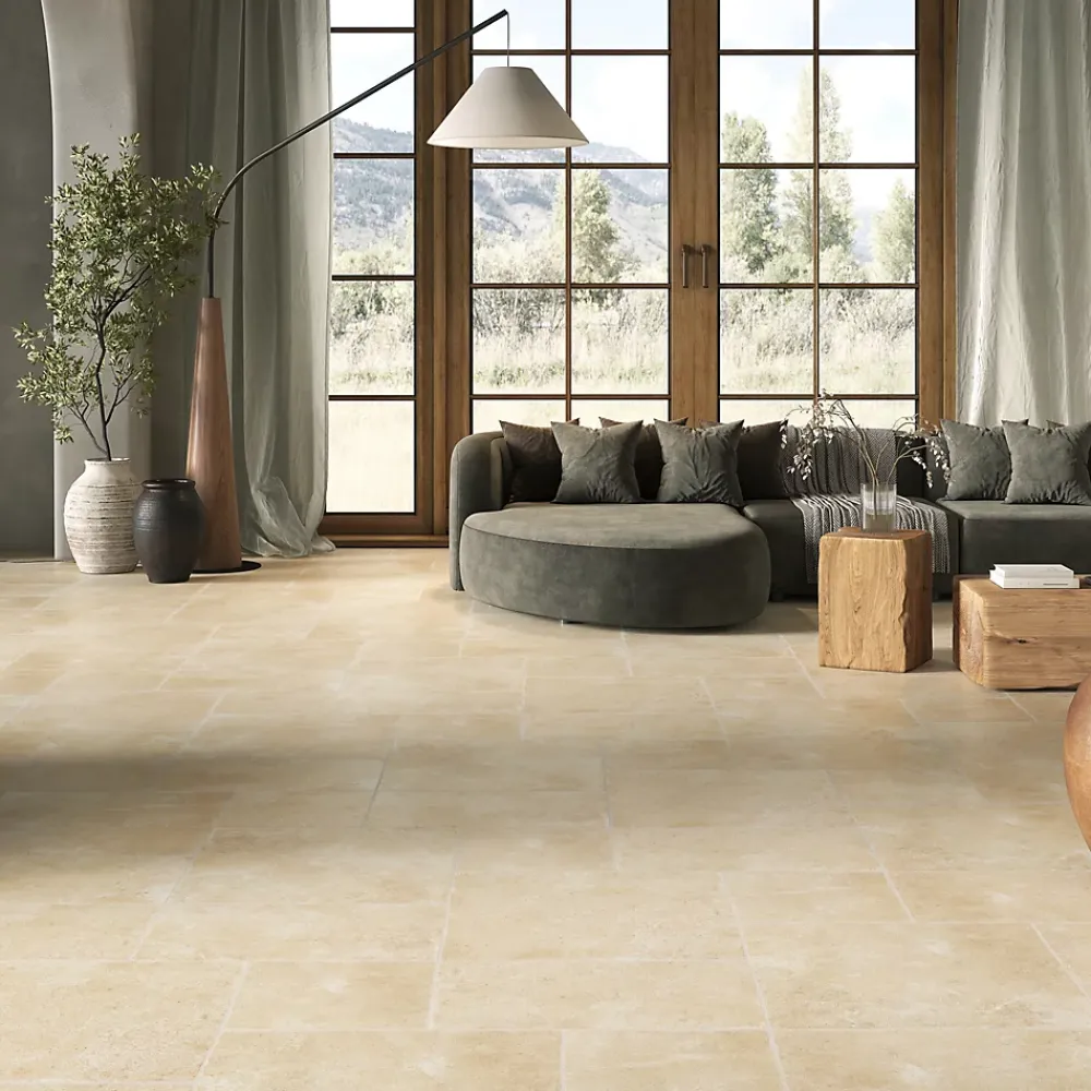 Carrelage Mural Pour Cuisine|Carrelage Mural Pour Salle De Bains<Carrelage sol et mur intérieur effet pierre ivoire mat L.30 x l.30 cm x ép.9 mm, Sunstone