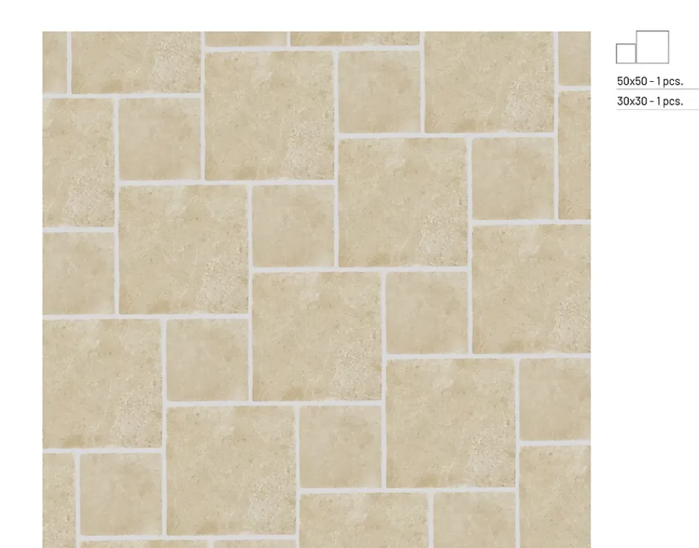 Carrelage Mural Pour Cuisine|Carrelage Mural Pour Salle De Bains<Carrelage sol et mur intérieur effet pierre ivoire mat L.30 x l.30 cm x ép.9 mm, Sunstone