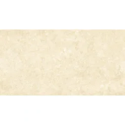 Carrelage sol et mur intérieur en grès cérame émaillé beige effet travertin mat L.119,8 x l.60 cm x ép.7,4 mm, Traverno- Carrelage Mural Effet Pierre|Carrelage Sol Effet Pierre