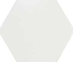 Equipe Ceramica Faïence Unie|Faïence Pour Douche<Carrelage sol et mur intérieur hexagonal uni blanc mat L.20 x l.17,5 cm x ép.8 mm, Hexa