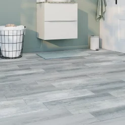 Carrelage sol et mur intérieur effet bois gris L.60 x l.15 cm x ép.8 mm, Julyo- Carrelage Mural Pour Douche|Carrelage Mural Pour Wc