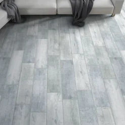 Carrelage sol et mur intérieur effet bois gris L.60 x l.15 cm x ép.8 mm, Julyo- Carrelage Mural Pour Douche|Carrelage Mural Pour Wc