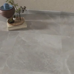 Carrelage sol et mur intérieur gris clair effet pierre L.60,4 x l.60 cm x ép.7,4 mm, Himalaya- Carrelage Mural Effet Béton|Carrelage Mural Pour Douche