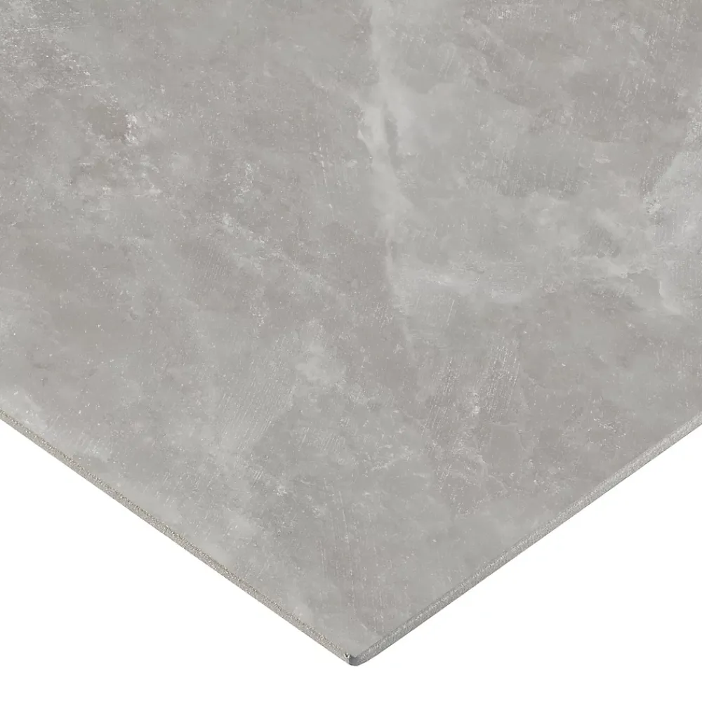 Carrelage sol et mur intérieur gris clair effet pierre L.60,4 x l.60 cm x ép.7,4 mm, Himalaya- Carrelage Mural Effet Béton|Carrelage Mural Pour Douche