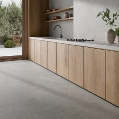 Ecoceramic Carrelage Mural Pour Salle De Bains|Carrelage Mural Pour Wc<Carrelage sol et mur intérieur en grès cérame émaillé effet pierre gris mat L.60 x l.60 cm x ép.8,5 mm, Basilea