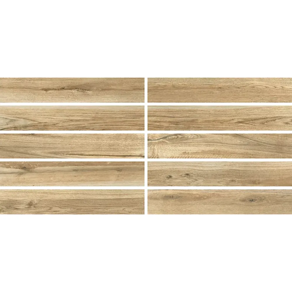Carrelage Mural Pour Douche|Carrelage Mural Pour Salle De Bains<Carrelage sol et mur intérieur effet bois brut mat L.90 x l.15 cm, Woodland