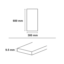 GoodHome Carrelage Mural Effet Pierre|Carrelage Mural Pour Douche<Carrelage sol et mur intérieur ivoire effet pierre L.60 x l.30 cm x ép.9,5 mm, Oikos
