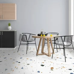 Carrelage Mural Pour Wc|Carrelage Mural Pour Douche<Carrelage sol et mur intérieur effet terrazzo L.60 x l.60 cm x ép.10 mm, Neotech Terazo
