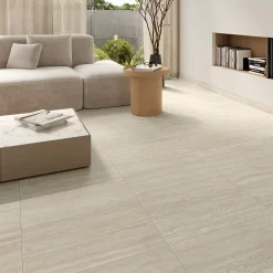 GoodHome Carrelage Mural Pour Wc|Carrelage Mural Effet Pierre<Carrelage sol et mur intérieur effet pierre beige L.120 x l.59,5 cm x ép.10 mm, Kyat